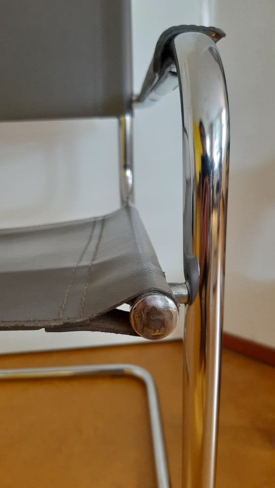 Sedia Cantilever B34, Mart Stam / Marcel Breuer MG5, Cuoio, Codificata – Sedie da pranzo, Chrome, Leather (photo 10 of 15)