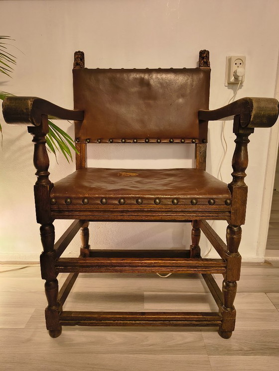 Image 1 of Chaise de château ancienne du XIXe siècle