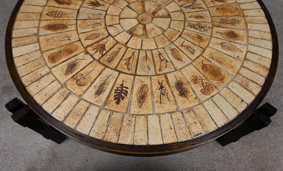 Image 1 of Coffee table signed R. Capron, Les Herbiers Collection, Vallauris – 1960