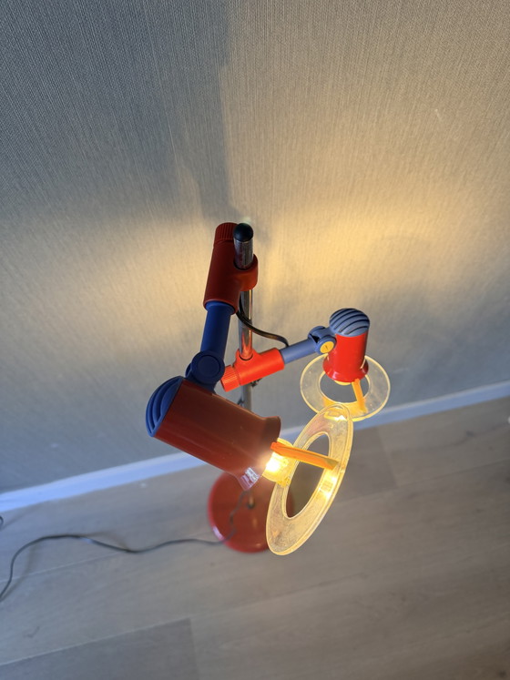 Vintage MIWI / Brilliant Leuchten Floor light – 80s – Memphis Design – Metal, Plastic (photo 5 of 9)
