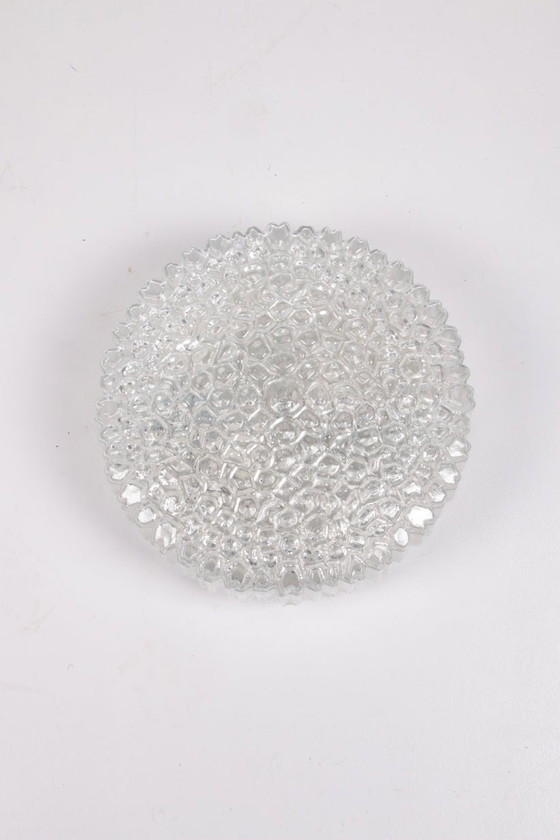 Image 1 of Mid-Century Glass Ceiling Lamp Glashutte