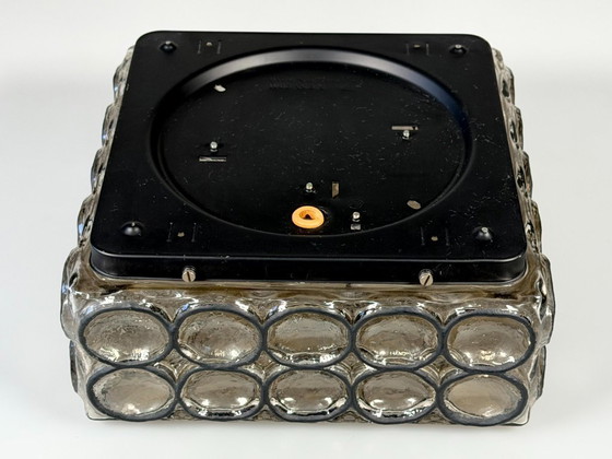 Image 1 of Lámpara de techo de los años 60/70, Glashütte Limburg, Alemania, plafoniere, vidrio y metal.