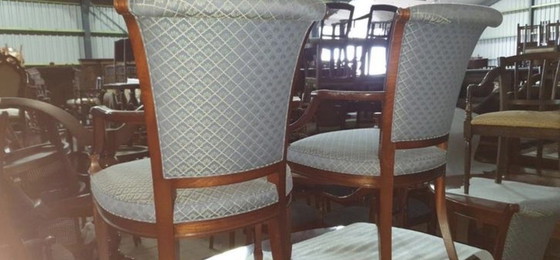 Image 1 of 6 Heldense mahonie eetkamer stoelen 