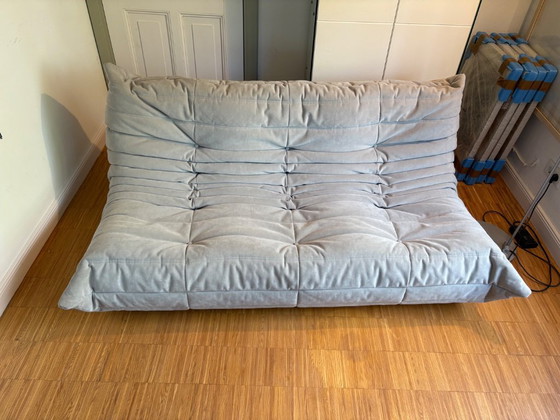 Image 1 of Ligne Roset Togo 3-seater - Pearl - Alcantara