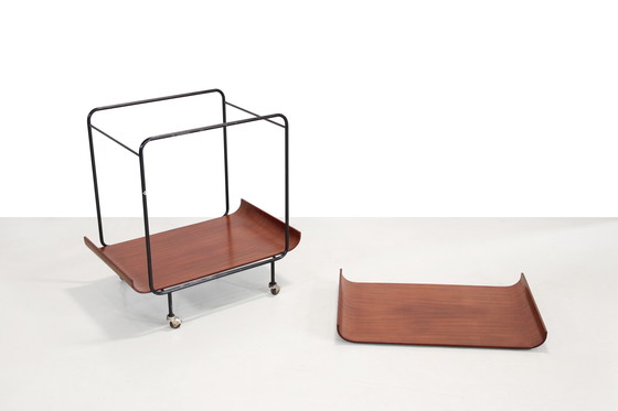 Image 1 of Chariot à thé en contreplaqué de Franco Campo et Carlo Graffi pour Stilcasa