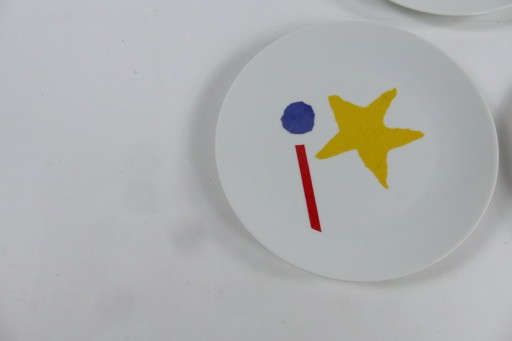 Série de 6 assiettes Juma pour Axis design vers 1980.
