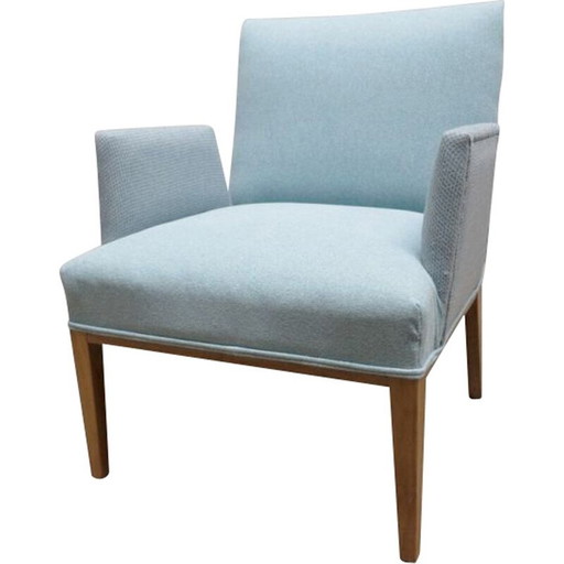 Poltrona vintage con braccioli indipendenti, scandinava anni '50
