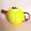 Tea pot and cups for a tennis lover