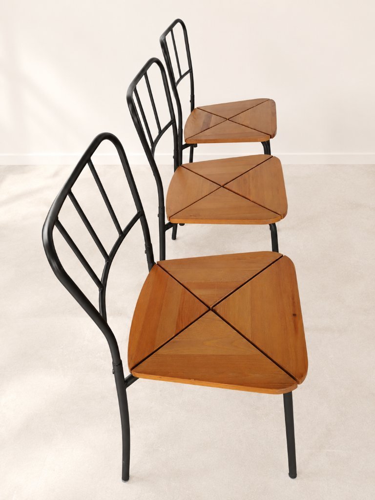 IKEA AGNE dining chairs 90s / stackable, industrial / Scandinavian