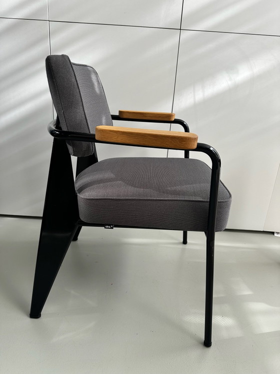 4x Vitra Fauteuil de Salon – Jean Prouvé – grigio – Poltrone, Legno, Ferro (photo 2 of 7)