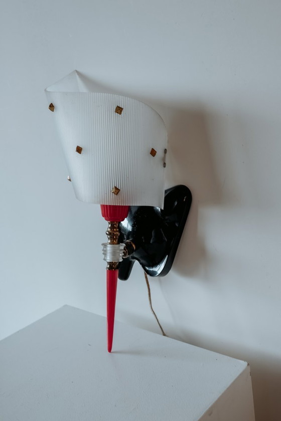 Image 1 of Franse wandlamp van Pierre Guariche, jaren 50