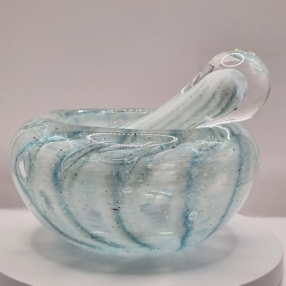 Image 1 of Vintage Murano swirl mortar and pestle