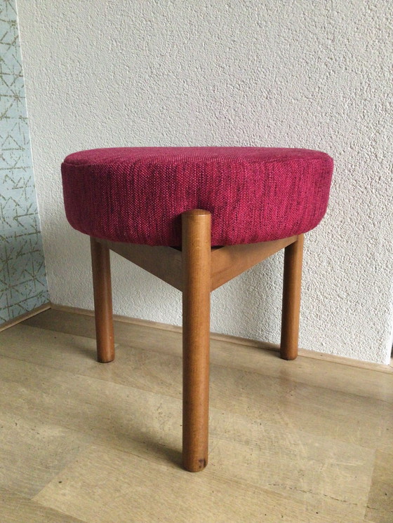 Image 1 of Vintage Mid Century hocker Denemarken 