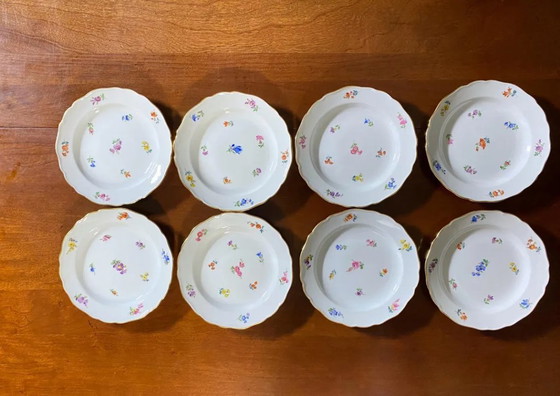 Image 1 of Meissen porseleinen thee- en koffieservies 'Scattered Flowers': 40-delige set
