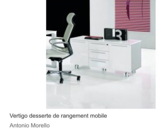 Set di mobili per ufficio di design Caray – Antonio Morello – Laccato bianco – Scrivanie, Wood (photo 7 of 7)