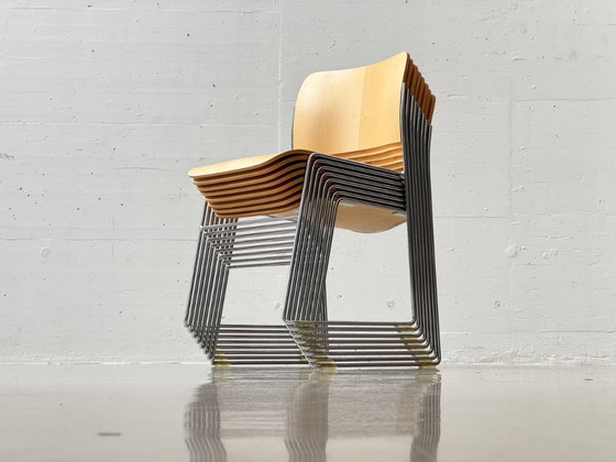 Image 1 of Set di 8 sedie disegnate da David Rowland per HOWE, modello 40/4, Danimarca.