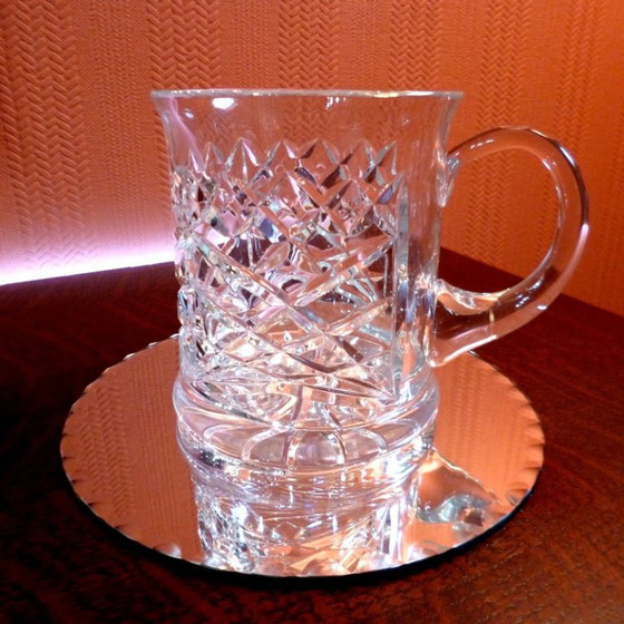 Very beautiful translucent Bohemian Crystal mug. Weight 1 Kg – Glass & Decanter (photo 5 of 5)