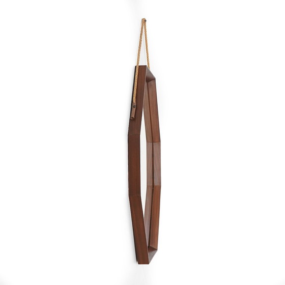 Image 1 of Octagonal Mirror with Teak Frame, 1960s