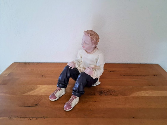 Vintage CALLEK Figurine - Young Boy Reading – Decorative Objects (photo 3 of 12)