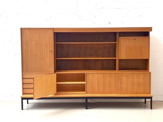 Image 1 of Woonkamermeubel uit het midden van de 20e eeuw, gemaakt van teakhout, Zwitserland, jaren 60.
