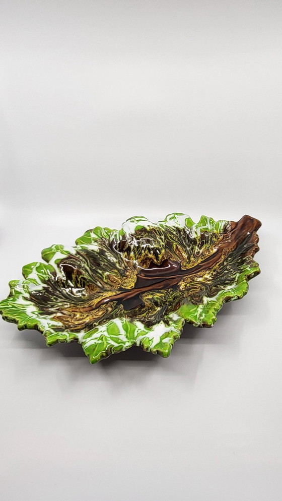 Image 1 of Taza de cerámica verde Vallauris Francia Costa Azul 1970