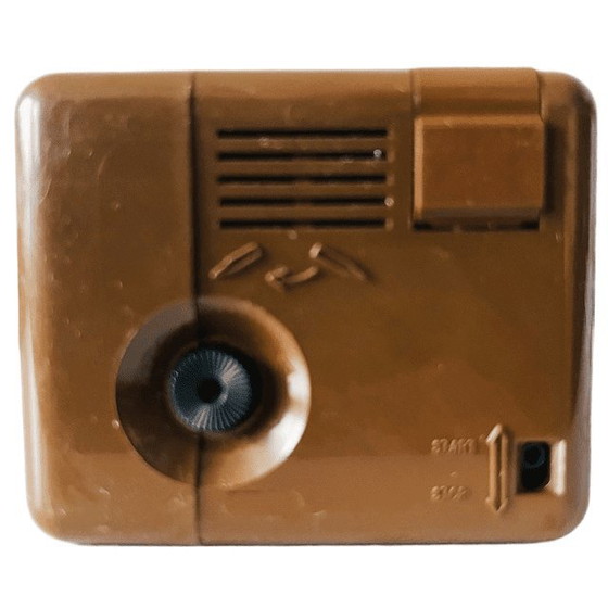 Image 1 of Sveglia vintage Junghans Peter, metà del XX secolo, in plastica, marrone e oro, anni '70