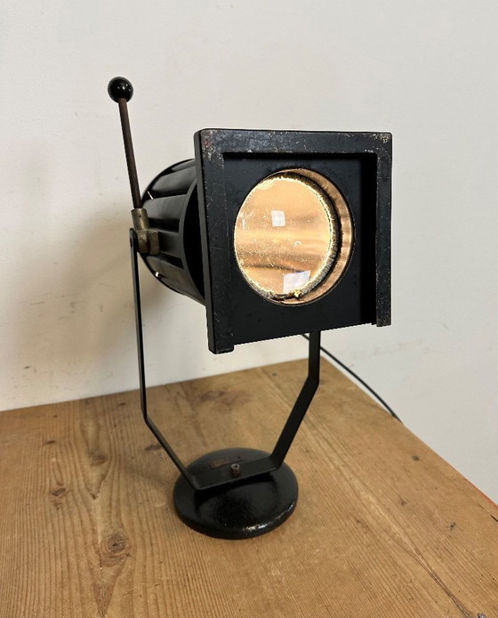 Image 1 of Lampe de table projecteur de théâtre noir vintage, années 1960