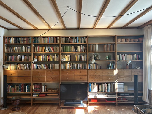 Grande Librerie in stile danese con cassetti degli anni '60/'70