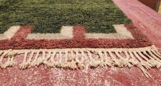 Moroccan Berber rug in khaki green and ecru 300x200 cm – handmade – Rugs & carpets, Wool, Cotton, Vintage (photo 6 of 7)