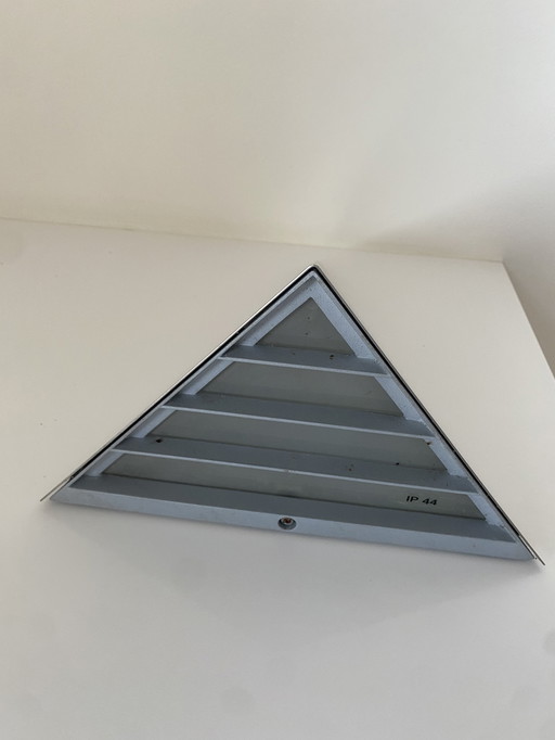 Lampade da parete da giardino vintage in acciaio inossidabile - lampade di Massive, anni '80, set di 2