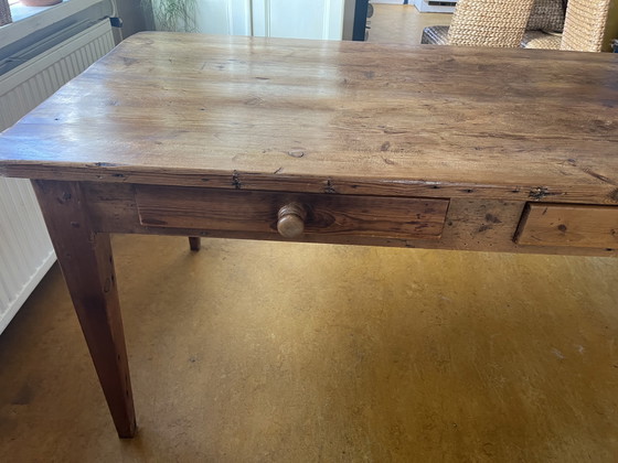 Image 1 of Antieke grenen tafel 2.30 m