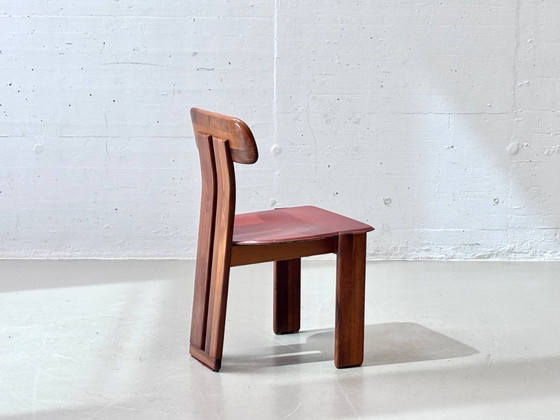 Image 1 of Ensemble de 4 chaises de salle à manger Sapporo en noyer, conçues par Mario Marenco pour Mobil Girgi, Italie, années 1970