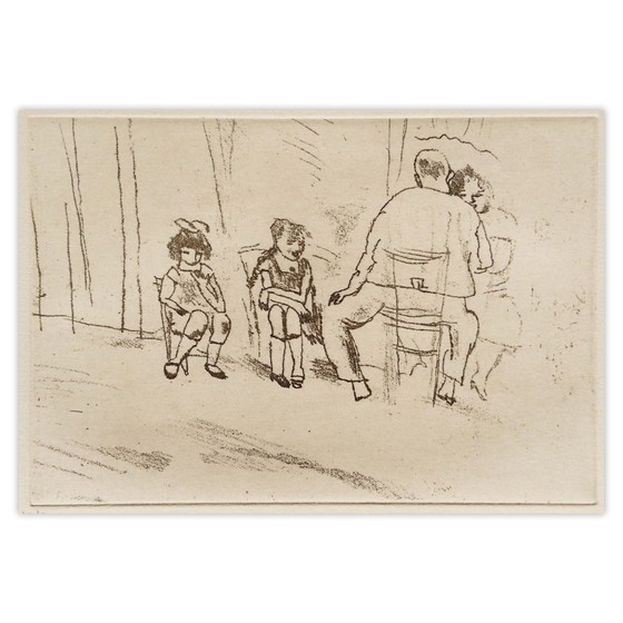 Image 1 of Jules PASCIN Padres e hijos Grabado 1980