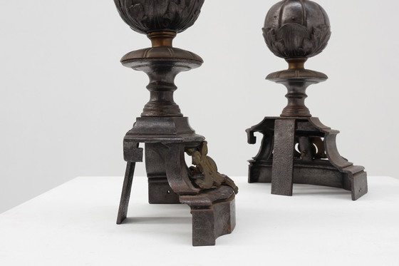 Image 1 of Englische Kaminböcke im Charles II-Stil des 20. Jahrhunderts