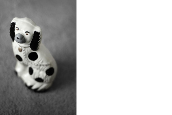 Image 1 of Vintage Staffordshire Ceramic Spaniel Mantle Dog Fireplace Figurine, England, 1950s