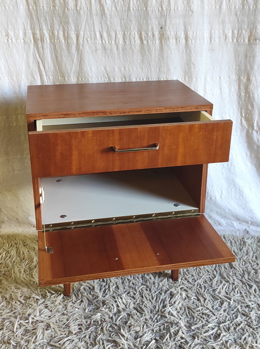 Wooden side table/bedside table - mid-20th century