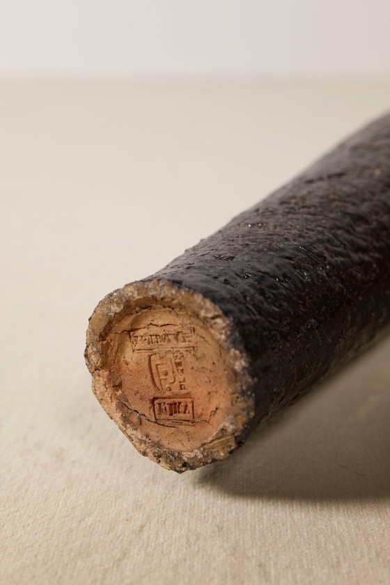 Image 1 of Large French Modernist Stoneware Vase