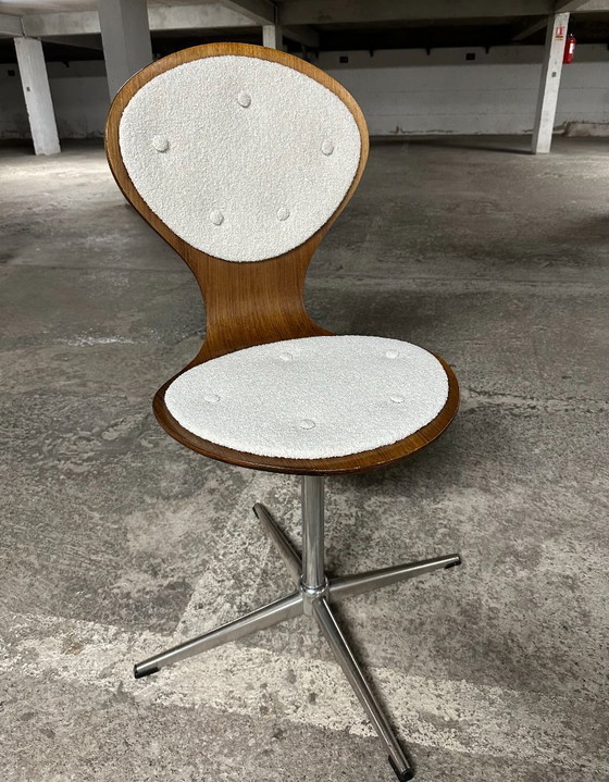 Image 1 of Set di 4 sedie vintage in legno curvato e impiallacciato in palissandro di Elmar Flötotto, Germania 1960