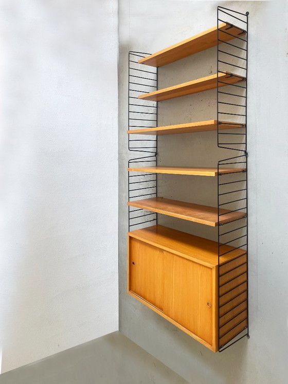 Image 1 of Mid Century Original Nisse & Kajsa Strinning String Shelving Unit, Sweden