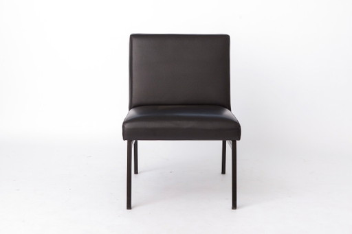 1 di 4 Poltrona lounge vintage Stol Kamnik, stile Bauhaus, similpelle nera, Slovenia anni '60