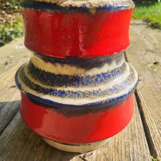 Image 1 of Mid century vase, Pagoda bye Scheurich keramik, 1960, 70, vintage, west germany 