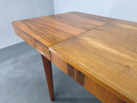 Image 1 of Mid Century Extendable Dining Table UP Zavody 1950s Walnut Veneer