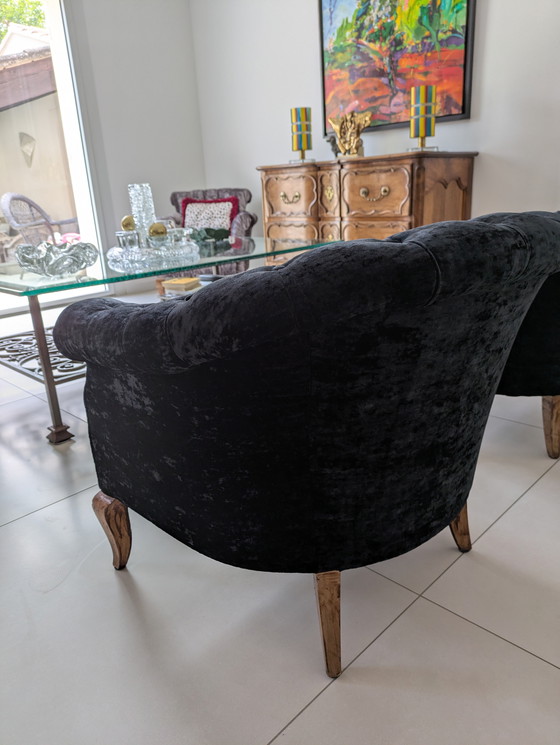 Image 1 of Jolie Paire de Fauteuils Chesterfield
