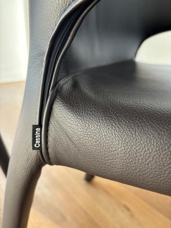 Image 1 of 4X Leren Cassina Hola 367 Stoelen