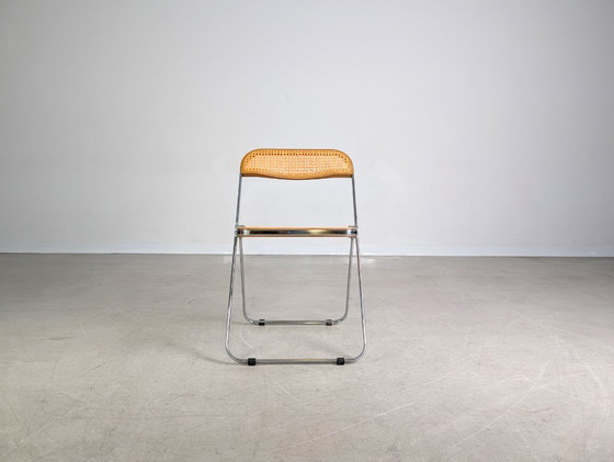 Image 1 of Plia Cane folding chair Castelli Giancarlo Piretti chair Viennese wickerwork