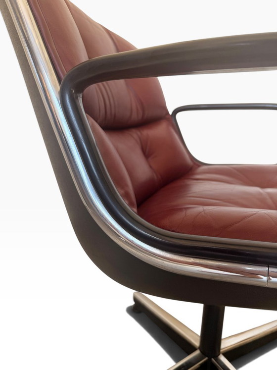 Poltrona Pollock Knoll Pelle Bordeaux, Base a 4 Razze – Poltrone, Leather (photo 9 of 9)