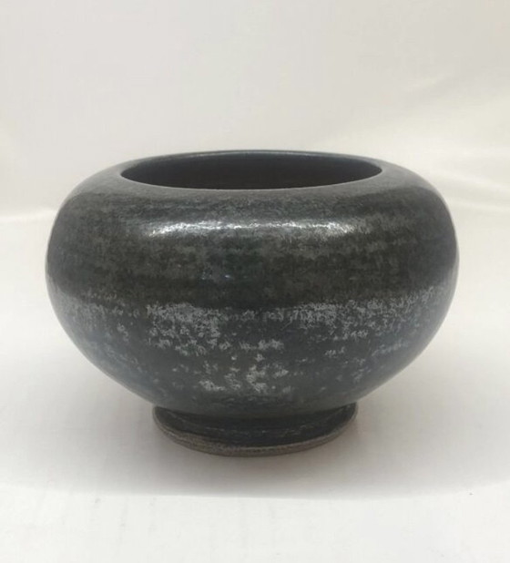 Image 1 of Jarrón esférico de gres belga de nucleación