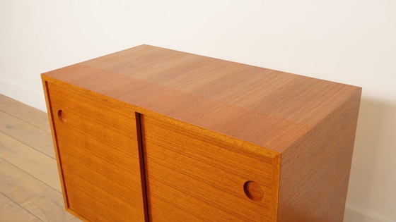 Image 1 of Vintage Cabinet With Sliding Doors | Audio Furniture | Teak