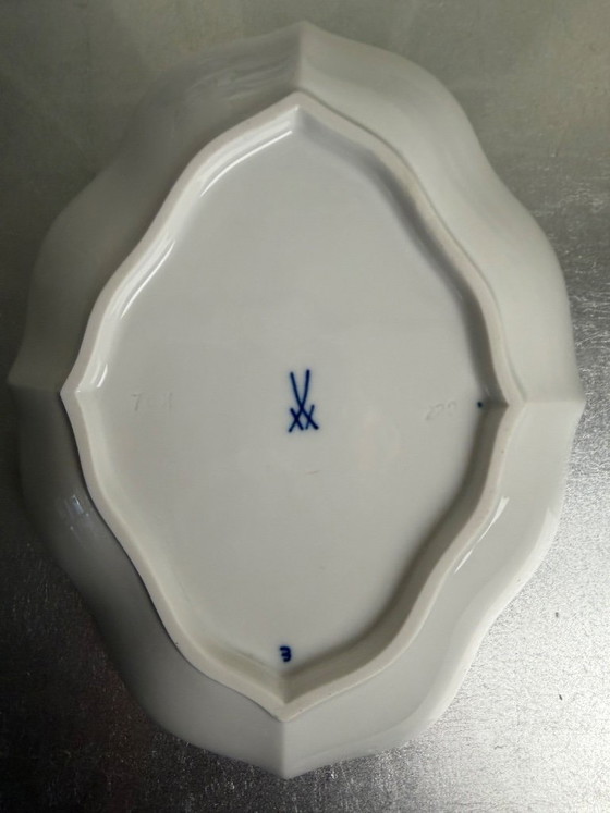 Image 1 of Original Meissen Onion Pattern Sauce Set, First Choice – Sauce Bowl & Sauce Jug – Excellent Condition