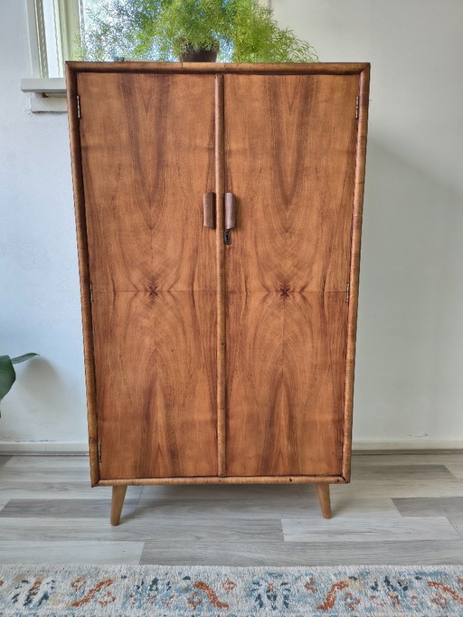 Armadio portabiancheria / mobiletto portaoggetti vintage anni '50/'60 | legno di noce